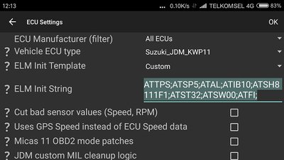 setting ECU and Init string